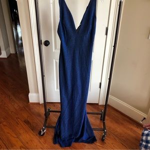 Blue Spaghetti Strap Gown, Size XL​